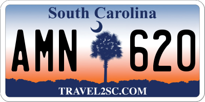 SC license plate AMN620