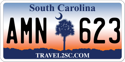 SC license plate AMN623