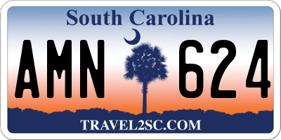 SC license plate AMN624