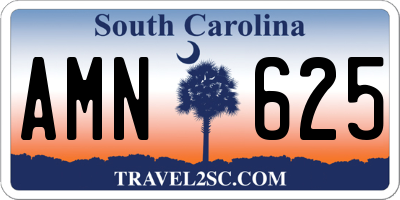SC license plate AMN625