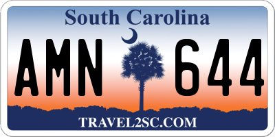 SC license plate AMN644