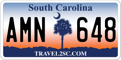 SC license plate AMN648