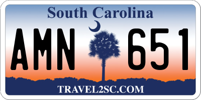 SC license plate AMN651