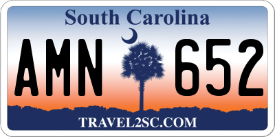 SC license plate AMN652