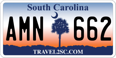 SC license plate AMN662