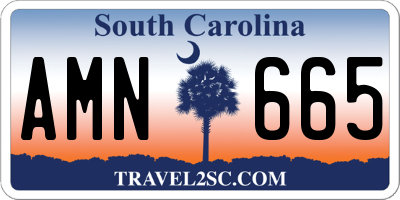 SC license plate AMN665