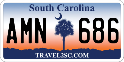 SC license plate AMN686