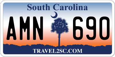 SC license plate AMN690