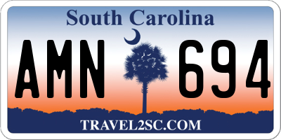 SC license plate AMN694