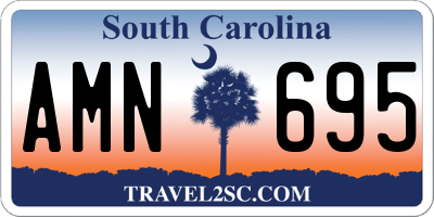 SC license plate AMN695