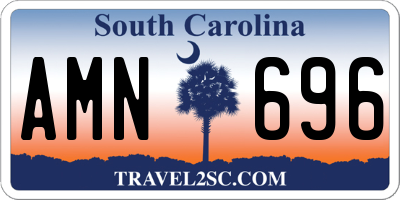 SC license plate AMN696
