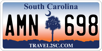 SC license plate AMN698
