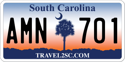 SC license plate AMN701