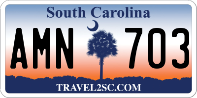 SC license plate AMN703