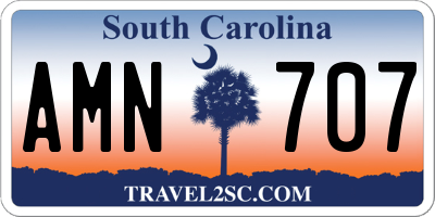 SC license plate AMN707
