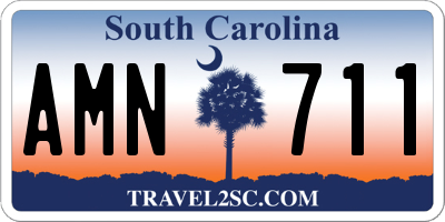 SC license plate AMN711