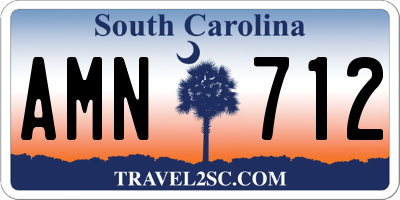 SC license plate AMN712