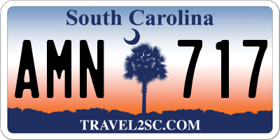 SC license plate AMN717