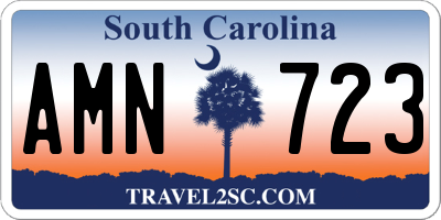 SC license plate AMN723