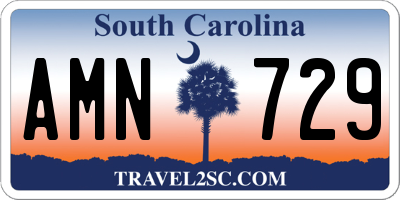 SC license plate AMN729