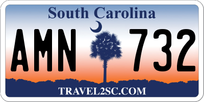 SC license plate AMN732