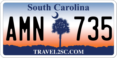 SC license plate AMN735