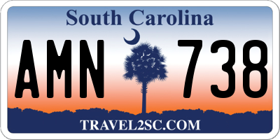 SC license plate AMN738