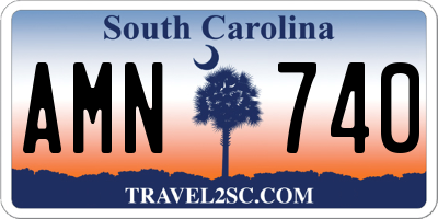 SC license plate AMN740