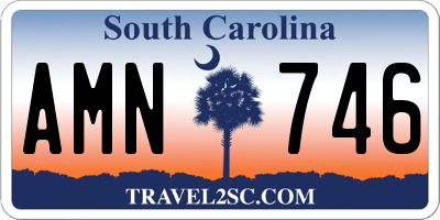SC license plate AMN746