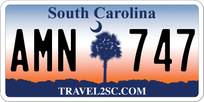SC license plate AMN747