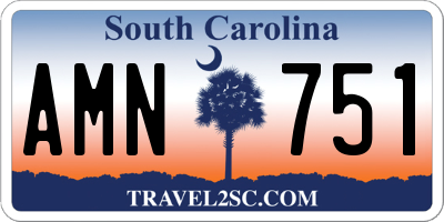SC license plate AMN751