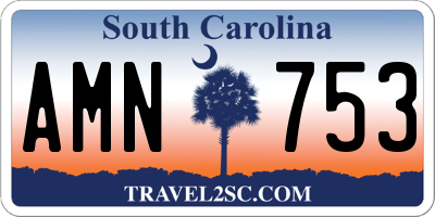 SC license plate AMN753