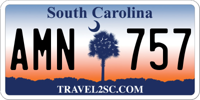 SC license plate AMN757