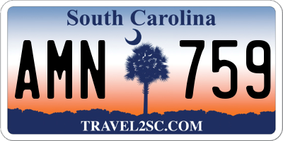SC license plate AMN759