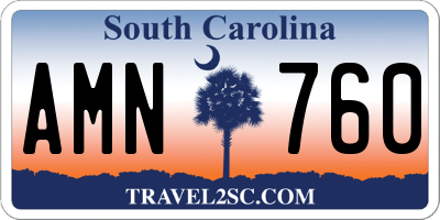 SC license plate AMN760