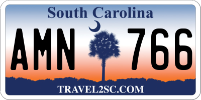 SC license plate AMN766