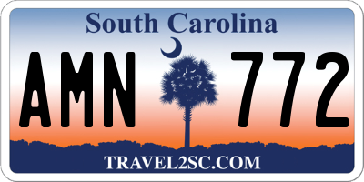 SC license plate AMN772