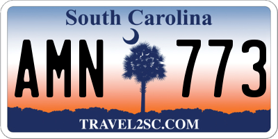SC license plate AMN773