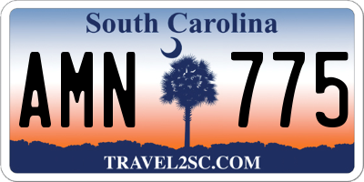 SC license plate AMN775