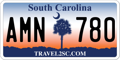 SC license plate AMN780