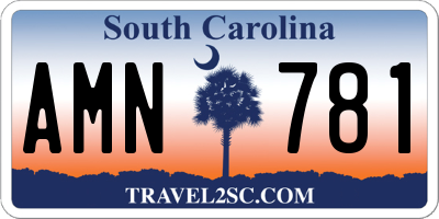 SC license plate AMN781