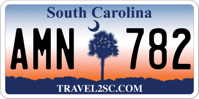 SC license plate AMN782