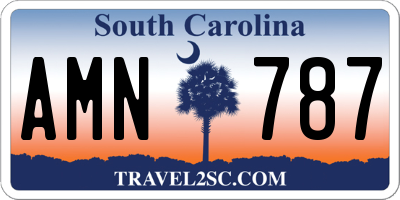 SC license plate AMN787
