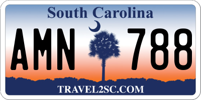 SC license plate AMN788