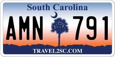 SC license plate AMN791