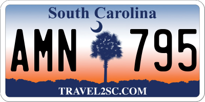 SC license plate AMN795