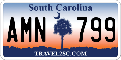 SC license plate AMN799
