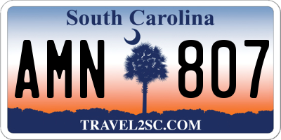 SC license plate AMN807