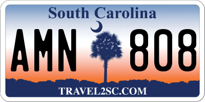 SC license plate AMN808
