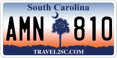 SC license plate AMN810